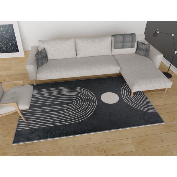 Runner lavabile antracite 80x200 cm - Vitaus-image-1