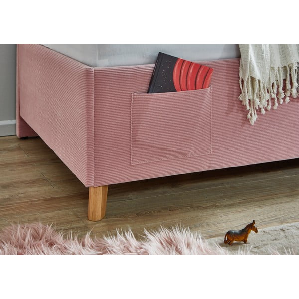 Letto da bambini con sponde rosa imbottito rete non inclusa 120x200 cm Cool – Meise Möbel-image-3