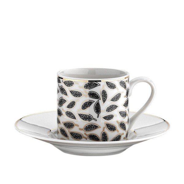 Sada 6 porcelánových šálků s podšálky Kutahya Meddi, 50 ml
