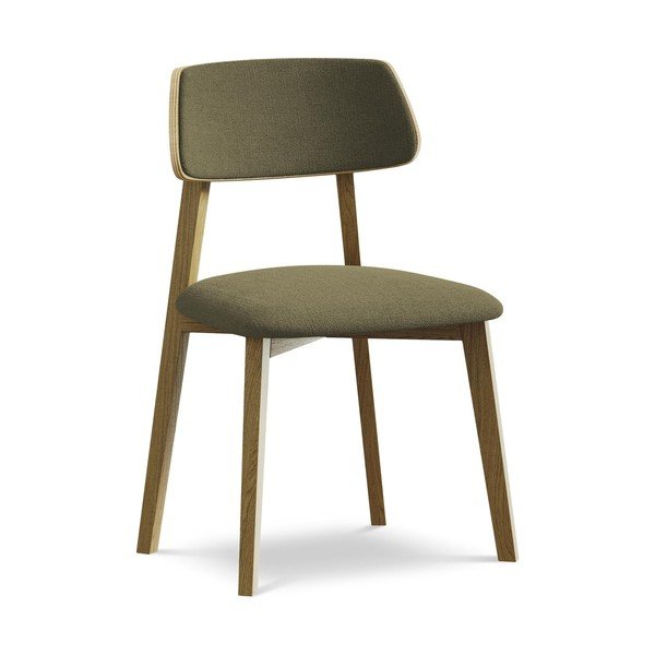 Sedia da pranzo verde in legno massiccio Niu – Makamii