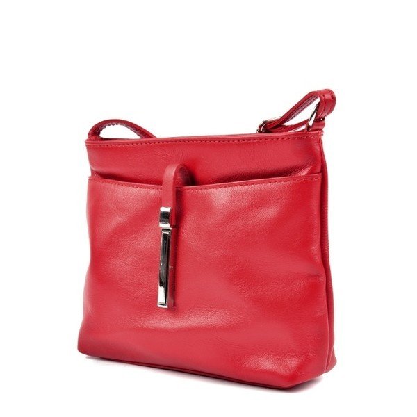 Červená kožená kabelka Roberta M Tarro Rosso-image-2