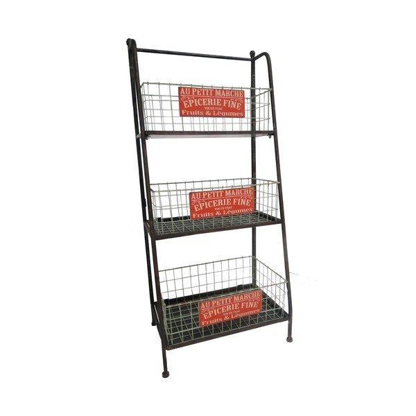 Scaffale con cestini Red Antic - Antic Line