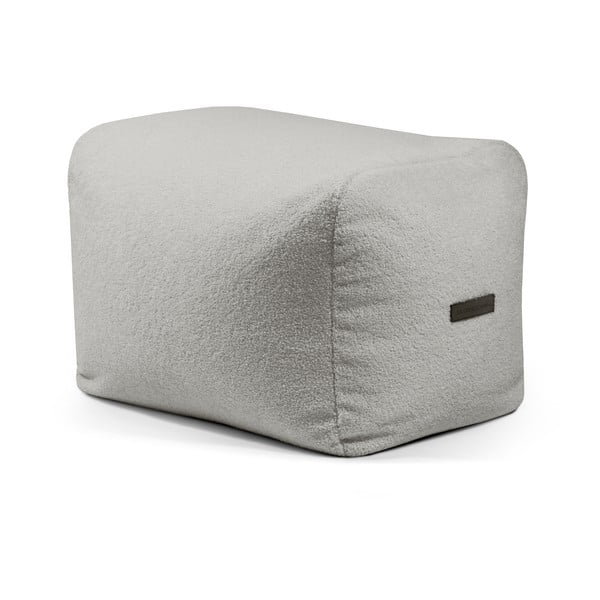 Puof a sacco grigio chiaro con rivestimento in bouclé Plus 70 Lounge – SLOWDOWN