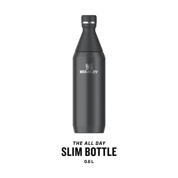 Bottiglia termica nera in acciaio inox 600 ml All Day Slim Bottle Black – Stanley-image-3
