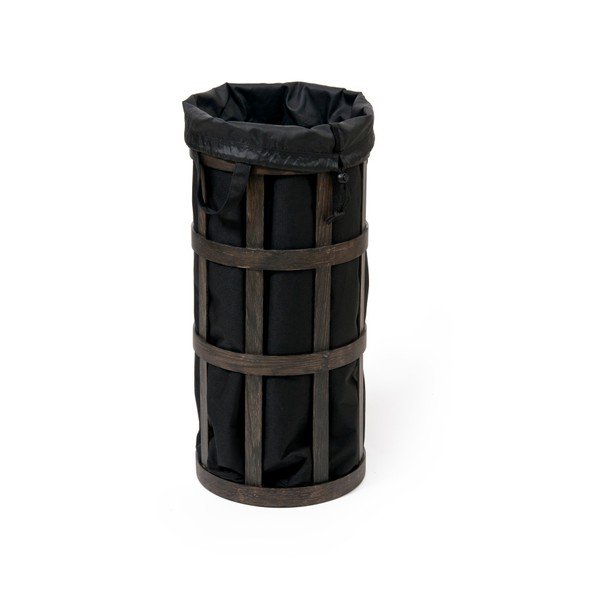 Cesto portabiancheria nero con borsa nera Cage - Wireworks