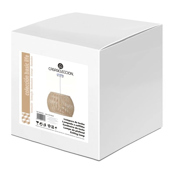 Lampada da soffitto in colore naturale con paralume in rattan ø 35 cm Natural Way - Casa Selección-image-3