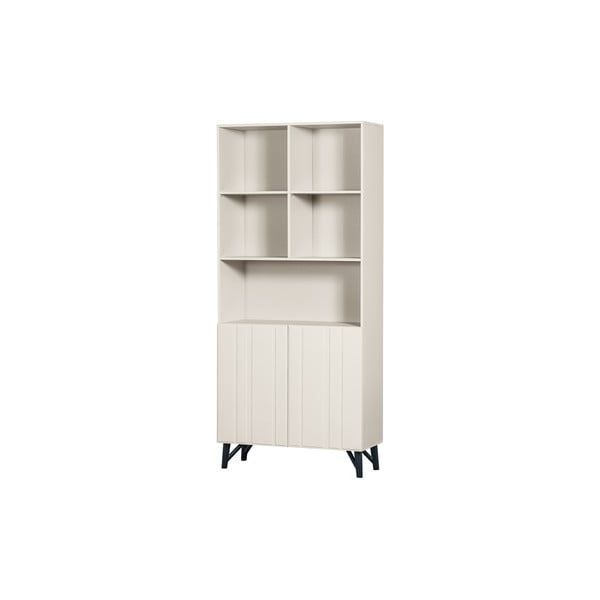 Libreria in legno di pino crema 90x200 cm Miller - WOOOD-image-3