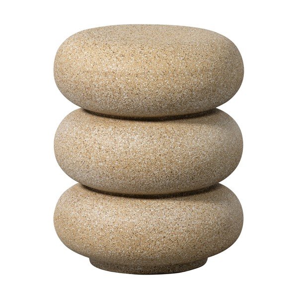 Tavolino da giardino rotondo con effetto pietra ø 40 cm Laurel – WOOOD