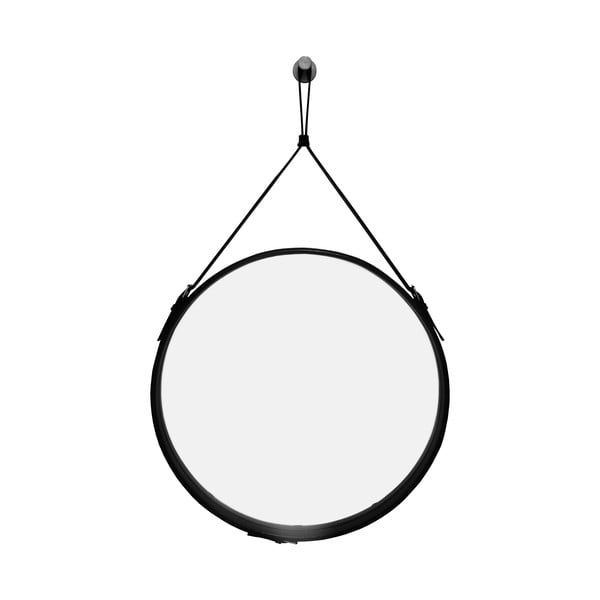 Specchio da appendere con cornice nera , ø 50 cm Elvis - RGE