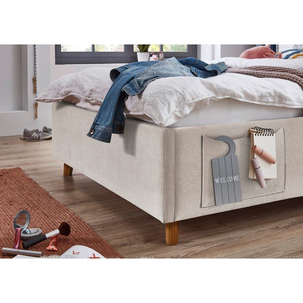 Letto da bambini beige con contenitore con rete inclusa 140x200 cm Cosy – Meise Möbel-image-4