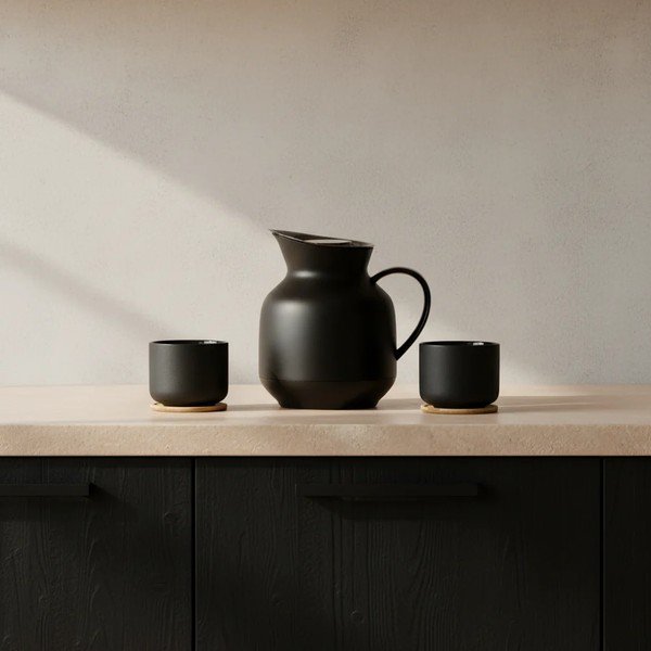 Caraffa termica nera in plastica 1 l Amphora – Stelton-image-2
