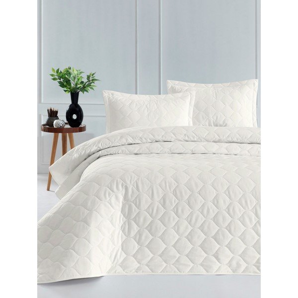 Copriletto beige chiaro con federa in cotone ranzato EnLora Home Fresh, 180 x 225 cm Fresh Color - Mijolnir
