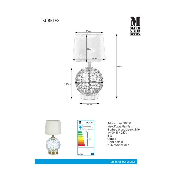 Lampada da tavolo Bubbles Brass - Markslöjd-image-2
