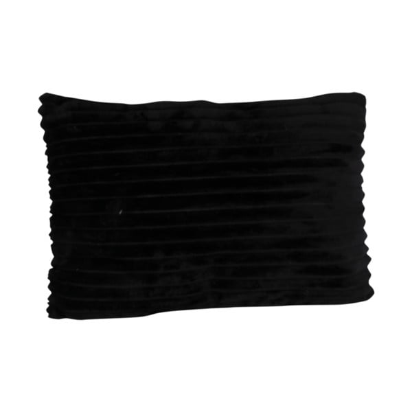 Cuscino in velluto nero, 50 x 30 cm Ribbed - PT LIVING
