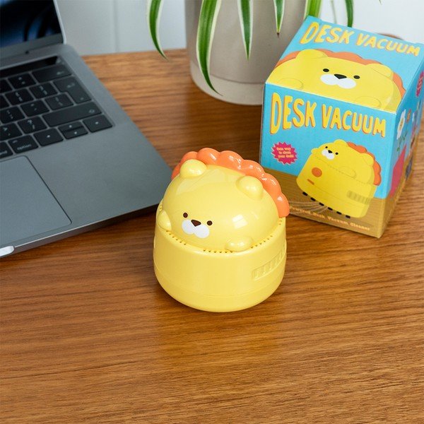 Aspirapolvere da tavolo giallo in metallo/in plastica Lion – Rex London-image-1