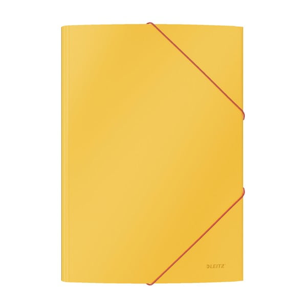 Set di 10 cartelline da ufficio gialle con superficie morbida, A4 Cosy - Leitz