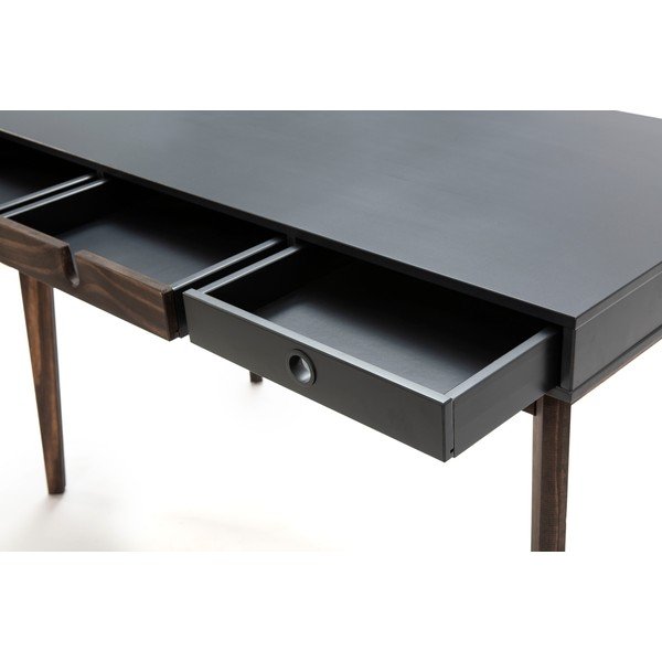 Consolle grigia con gambe in legno di pino Kiara - Marckeric-image-4