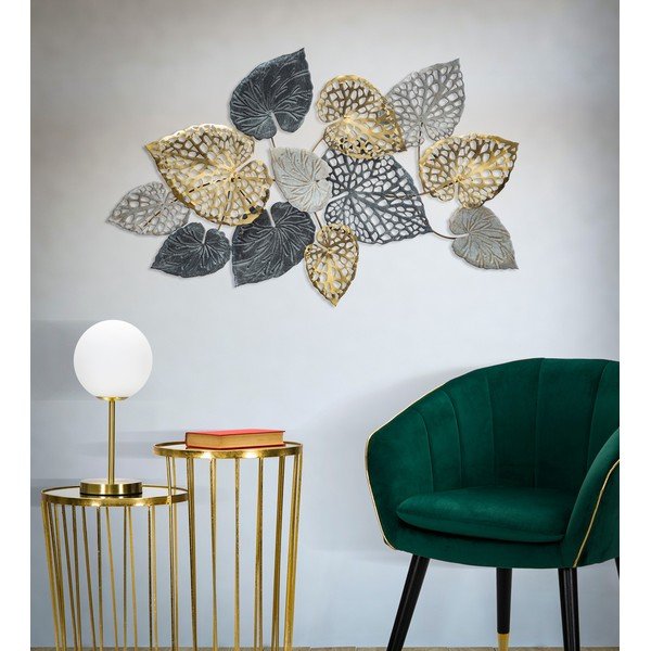 Decorazione da appendere in metallo con motivo a foglie Mauro Ferretti -C-, 110 x 66 cm Ory - Mauro Ferretti-image-1