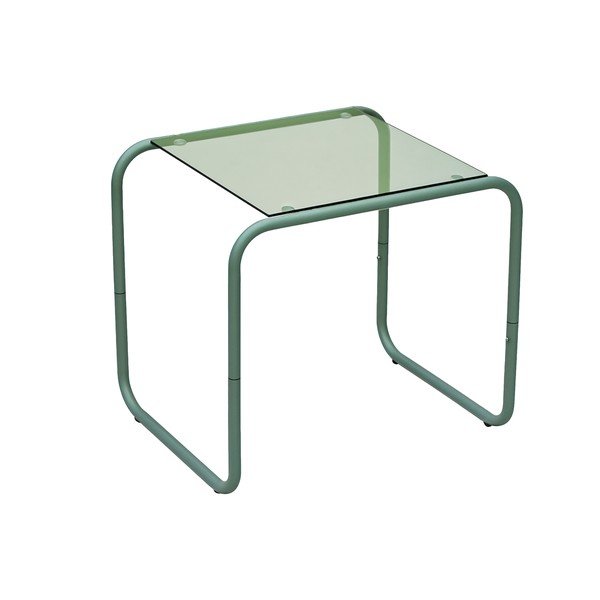 Tavolino con piano in vetro 40x50 cm Ventana – Leitmotiv