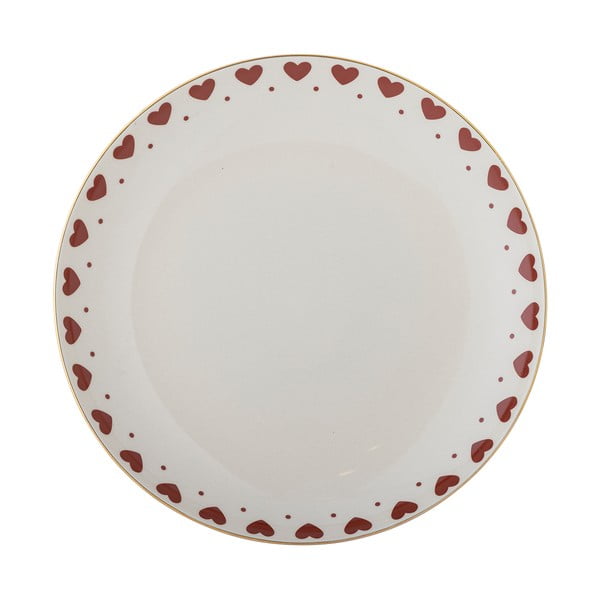 Piatto bianco in gres a tema natalizio ø 26,5 cm Jolly – Bloomingville