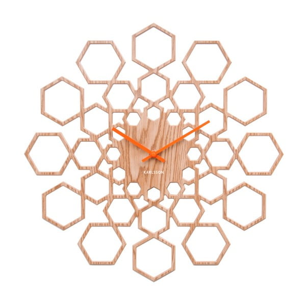 Orologio da parete in legno Sunshine Hexagon - Karlsson