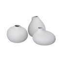Set di vasi in grigio chiaro in porcellana 3 pz (altezza totale 9 cm) Nona – Blomus