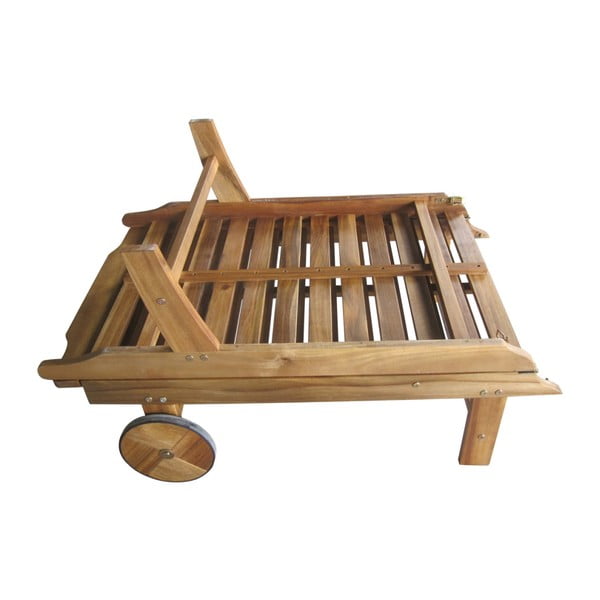 Sedia a sdraio pieghevole da giardino in legno di eucalipto Palm Springs - Garden Pleasure-image-3