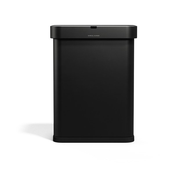 Cestino per la spazzatura nero in acciaio con sensori contactless 58 l Sensor – simplehuman-image-2