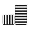 Tappetini da bagno bianco-nero in set da 2 100x60 cm - Minimalist Home World