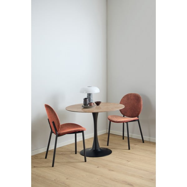 Sedia da pranzo color terracotta Cliff – Actona-image-1