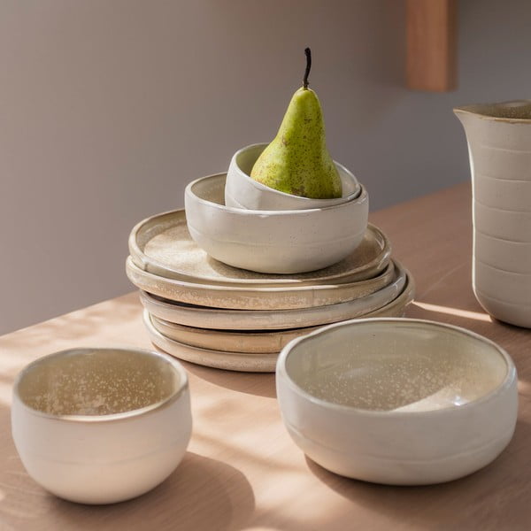 Ciotole bianco-beige in set di 2 pezzi in pietra ø 10 cm Sand Grain - Mette Ditmer Denmark-image-1