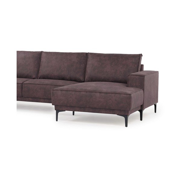 Divano angolare in similpelle marrone scuro (angolo destro) Copenhagen - Scandic-image-4