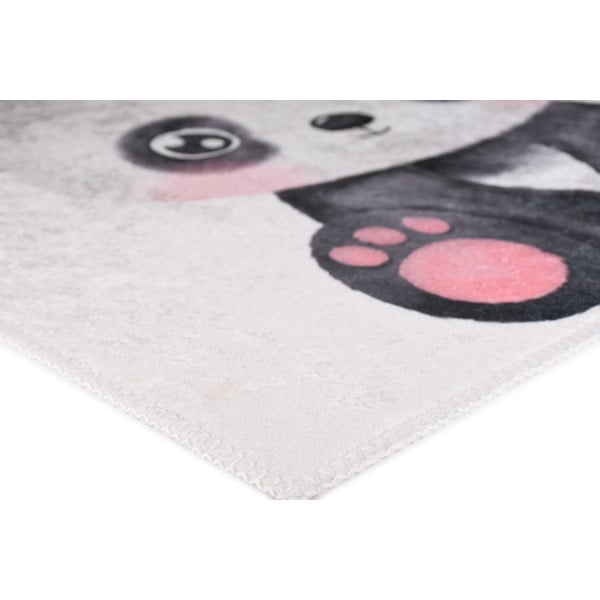 Tappeto bianco e nero per bambini 100x160 cm Panda Friends - Vitaus-image-3