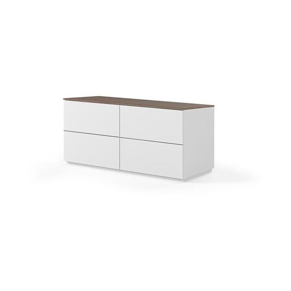 Cassettiera bassa bianca/marrone 120x54 cm Join - TemaHome-image-2