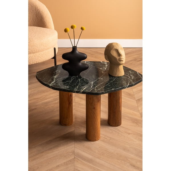 Tavolino con piano in marmo 50x75 cm Organic - Leitmotiv-image-1