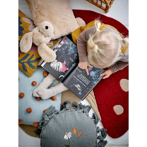 Tappeto per bambini rosso in lana 85x90 cm Mushroom – Bloomingville Mini-image-2