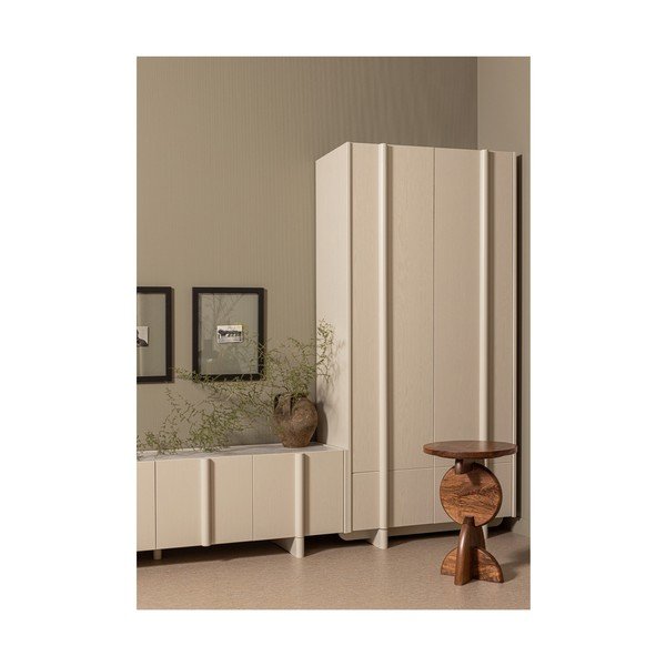 Tavolo TV modulare crema in legno di pino 200x53 cm Basu - WOOOD-image-1