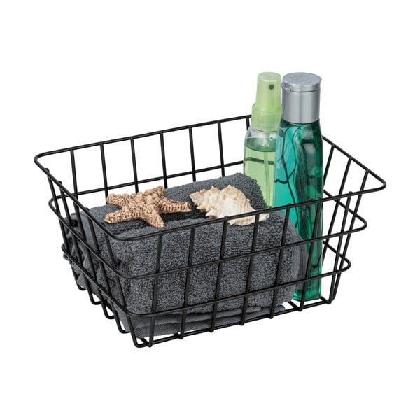 Cesto portaoggetti nero Viana - Wenko-image-2