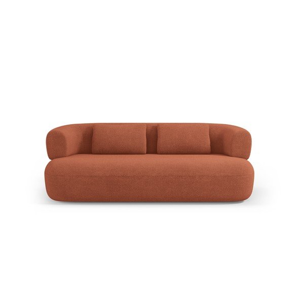 Divano color terracotta con rivestimento in bouclé 178 cm Jenny – Micadoni -image-2