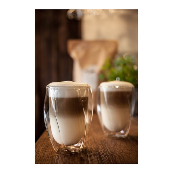 Set di 2 bicchieri da latte a doppia parete, 300 ml - Vialli Design-image-4