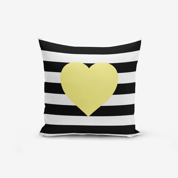 Federa in misto cotone a righe giallo, 45 x 45 cm - Minimalist Cushion Covers