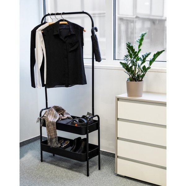 Set da corridoio in metallo nero Kali - Wenko-image-1
