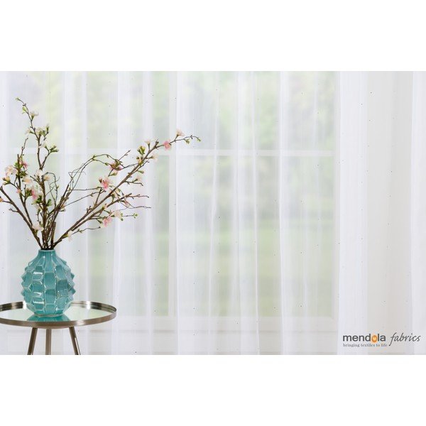 Tenda bianca 140x260 cm Michelle - Mendola Fabrics-image-2