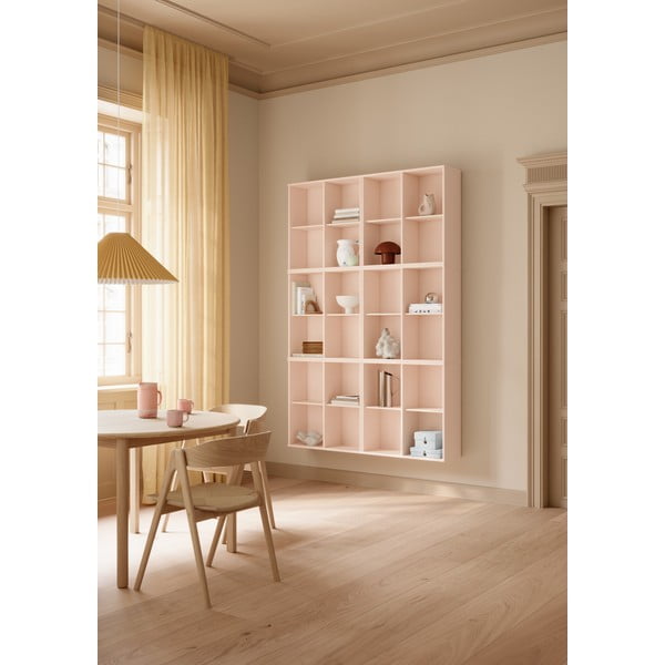 Libreria rosa chiaro da appendere 140x140x27 cm Mistral – Hammel Furniture-image-2
