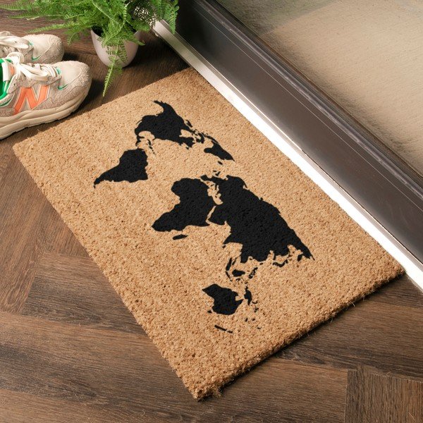 Zerbino in cocco 40x60 cm World Map - Artsy Doormats-image-1