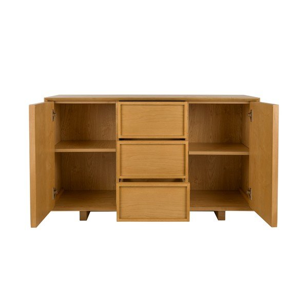 Credenza di colore naturale in frassino massiccio 120x70x45 cm Raster – Zuiver-image-4