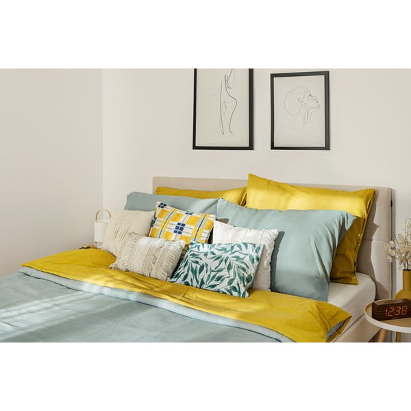 Letto matrimoniale imbottito beige con griglia 180x200 cm Elyna - Bobochic Paris-image-4