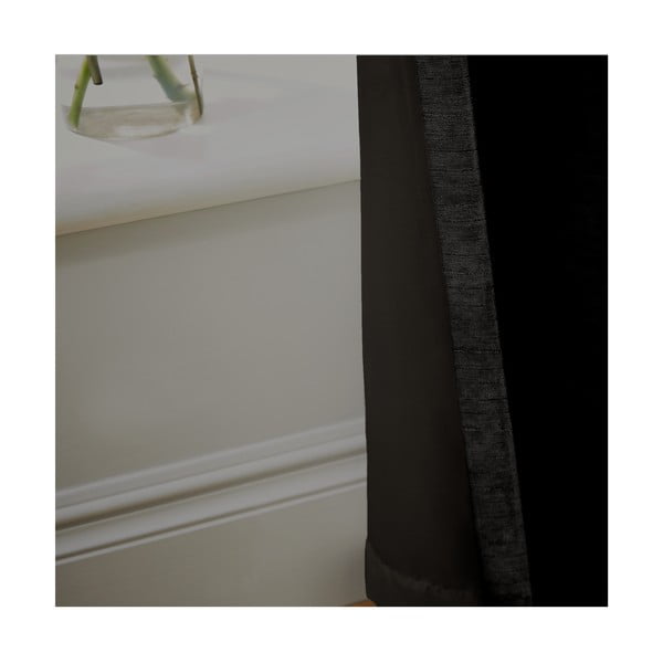 Tende in set termoisolanti nere in ciniglia 2 pz 117x183 cm Selene Luxury Chenille – Hyperion-image-2