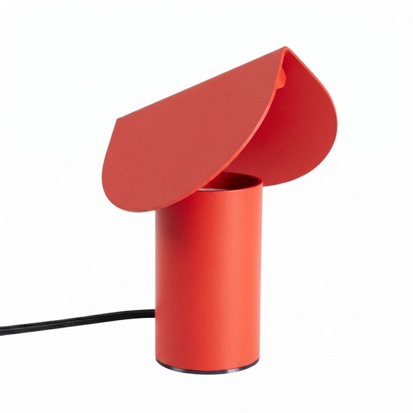 Lampada da tavolo LED rossa in alluminio (altezza totale 15 cm) BISCUIT – Thoro