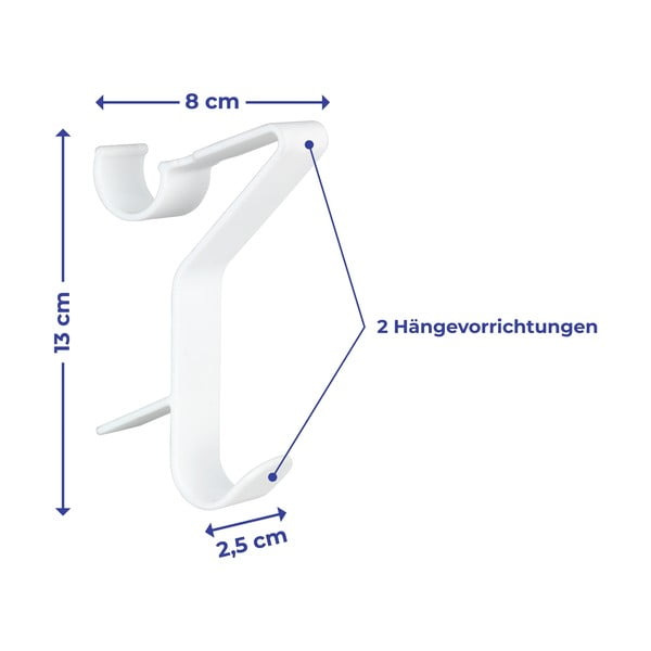 Ganci per appendere in plastica bianca in set da 3 - Maximex-image-4